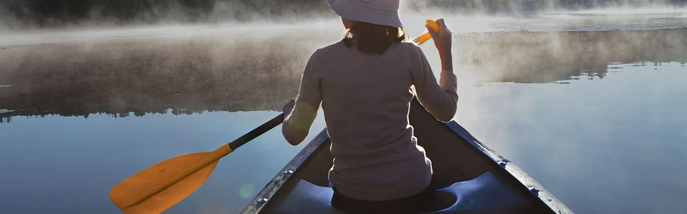 person rowing a boat