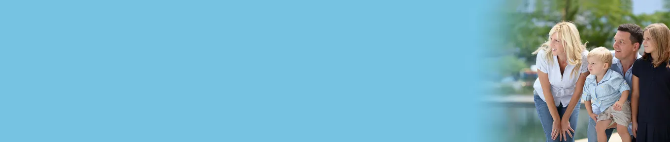 young family outside