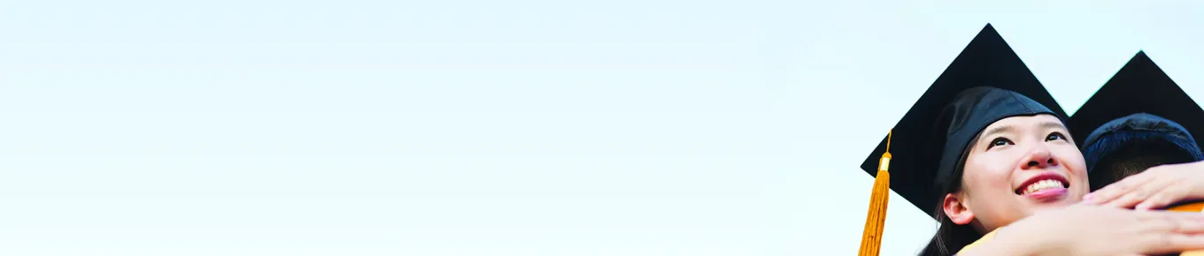 asian woman wearing cap and gown