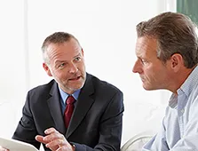 working with financial advisor med thumb